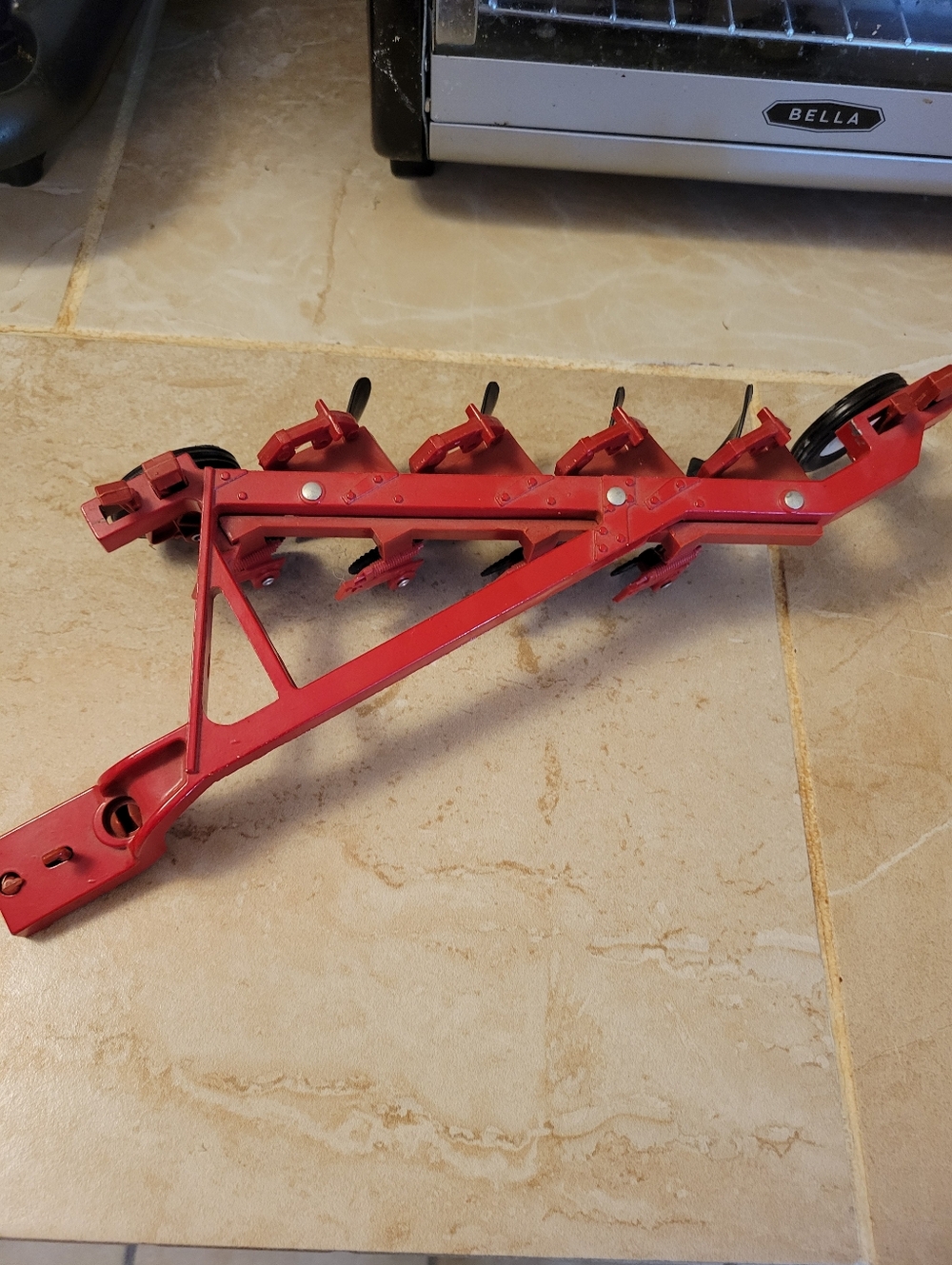 ERTL Plow Red Metal Farm Implement Toy - Vintage Style